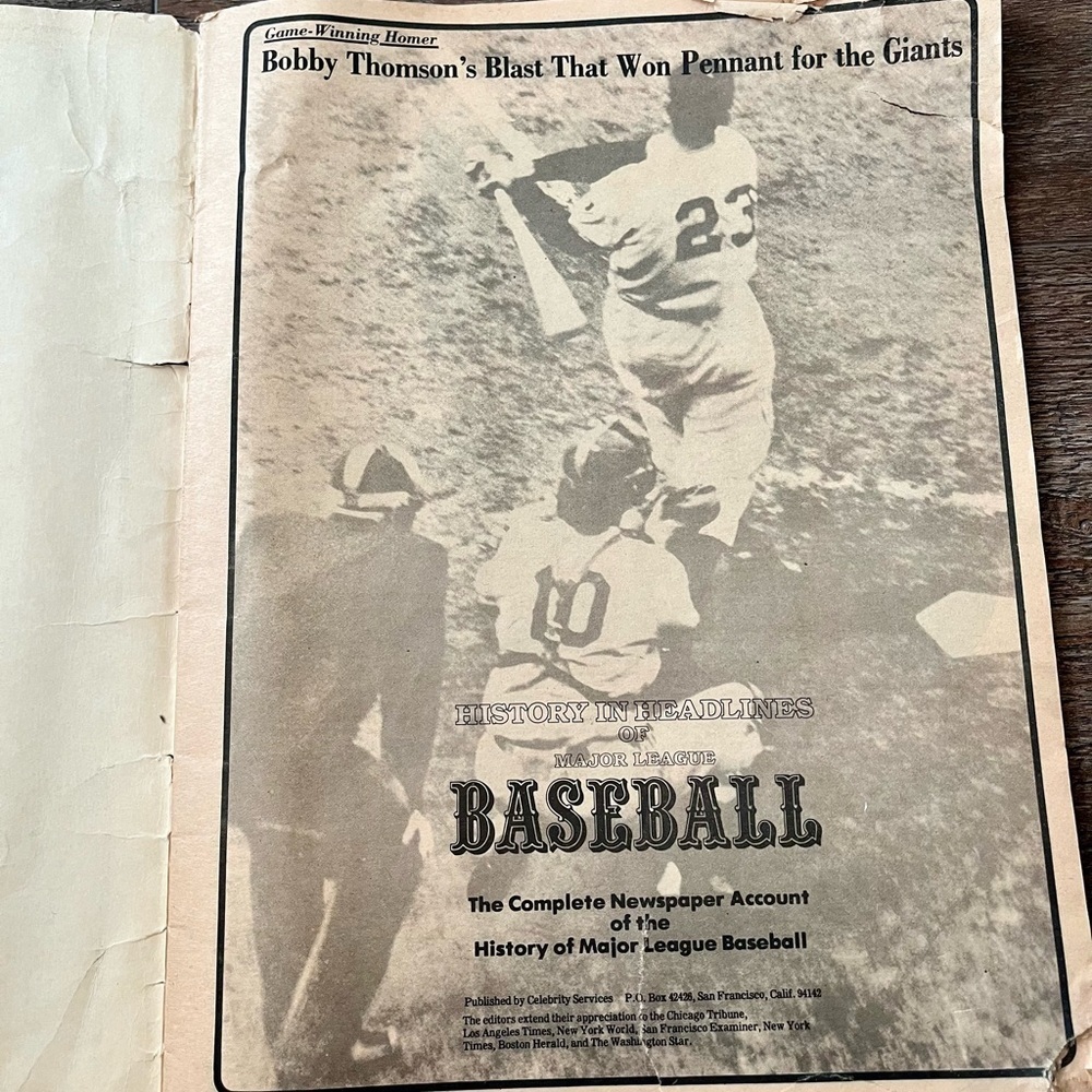 Vintage Baseball History In Headlines Of Major League Newsprint 11/14 Inches - Picture 2 of 11